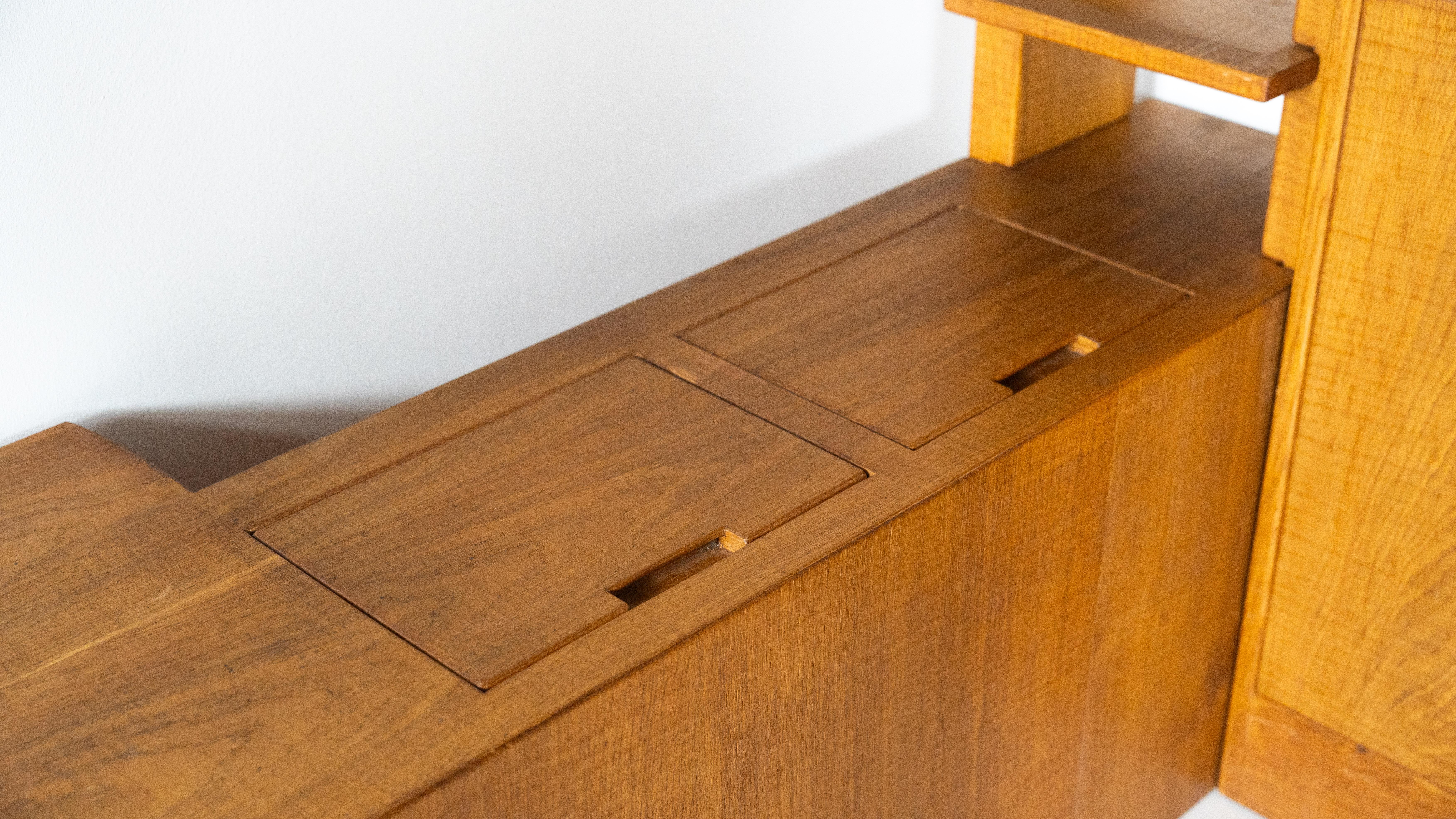 Grande bibliothèque avec banc par Guiseppe Rivadossi pour Officina Rivadossi, Italie en vente 7