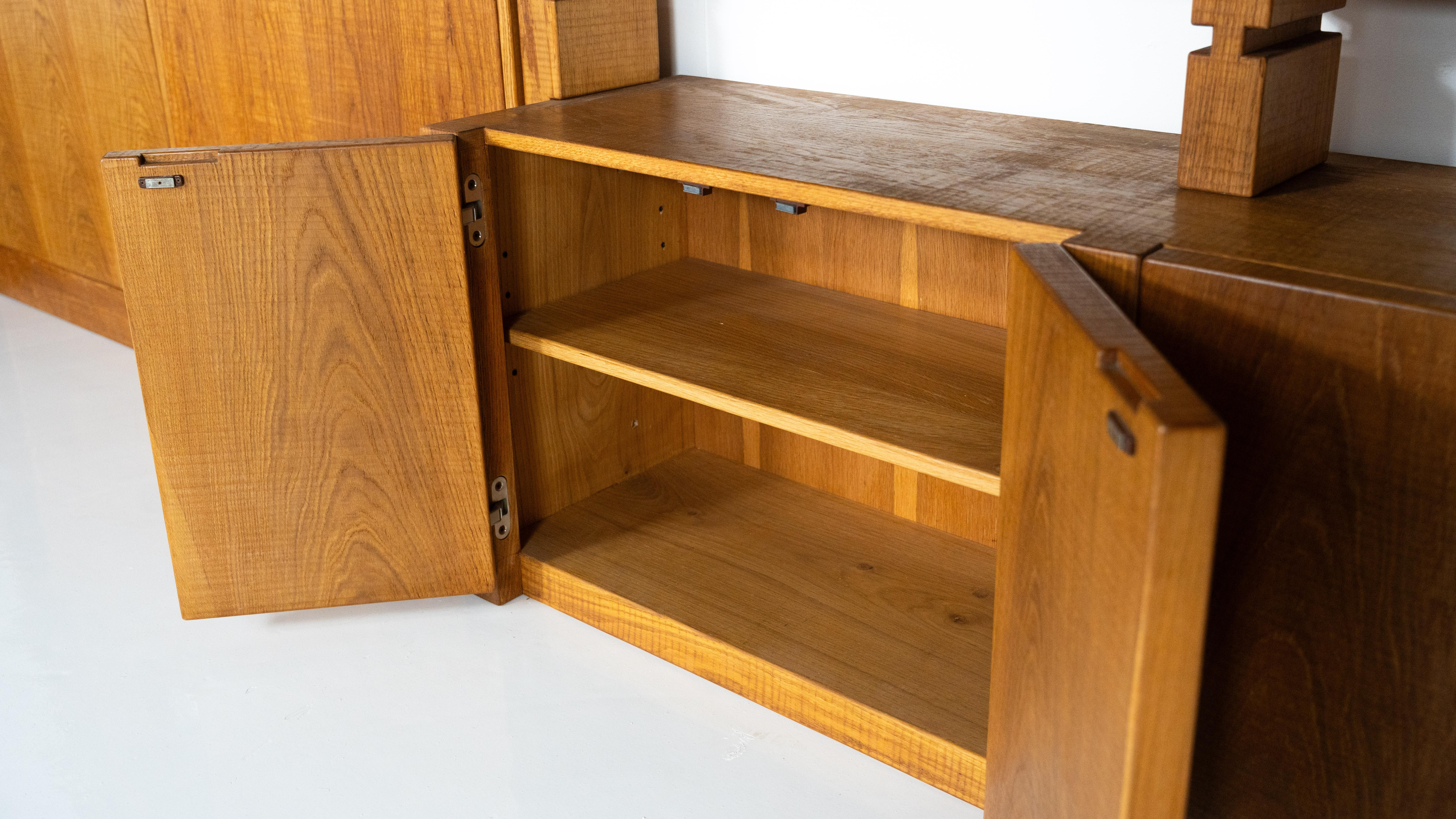 Grande bibliothèque avec banc par Guiseppe Rivadossi pour Officina Rivadossi, Italie en vente 10