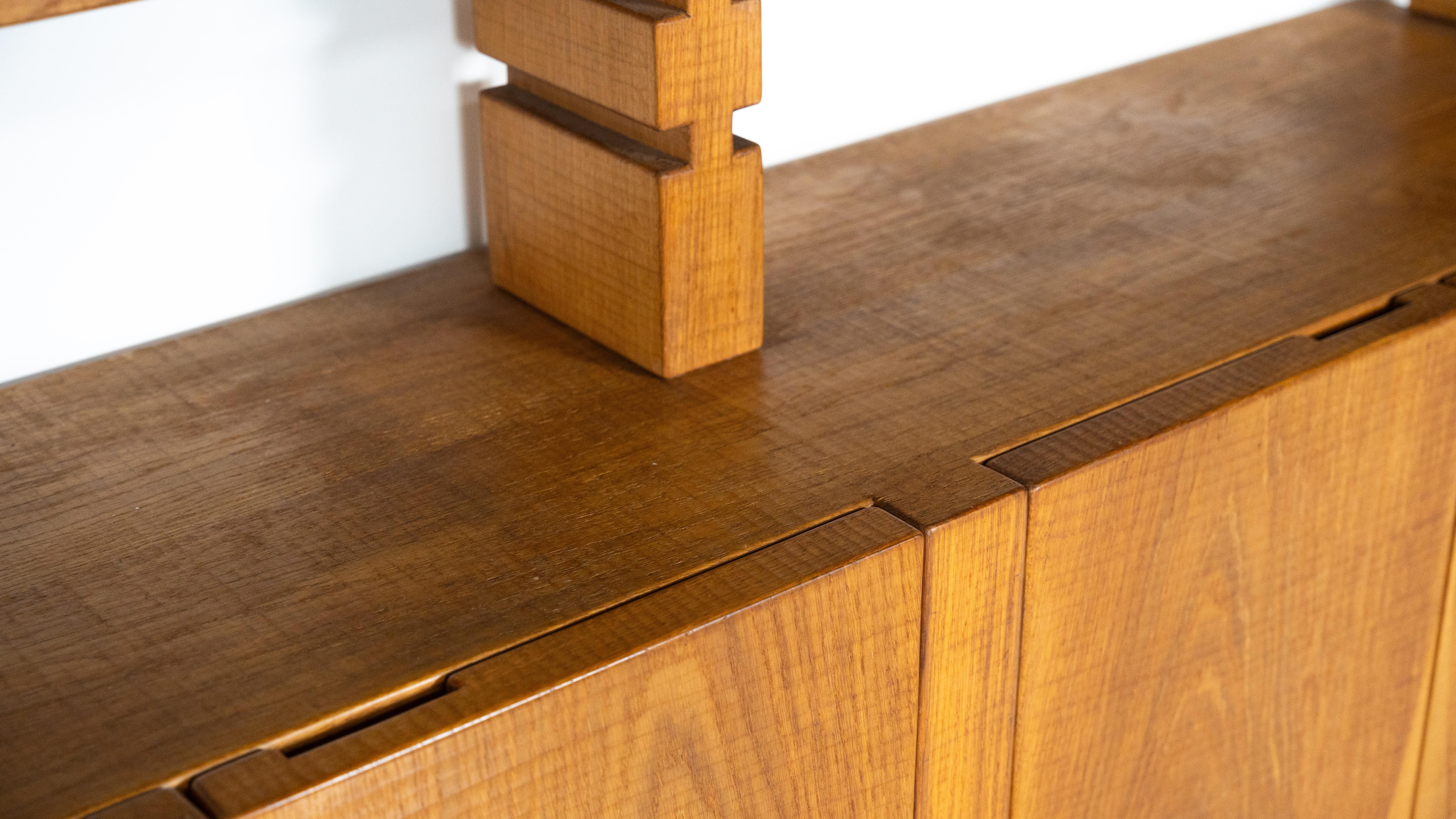 Grande bibliothèque avec banc par Guiseppe Rivadossi pour Officina Rivadossi, Italie en vente 12