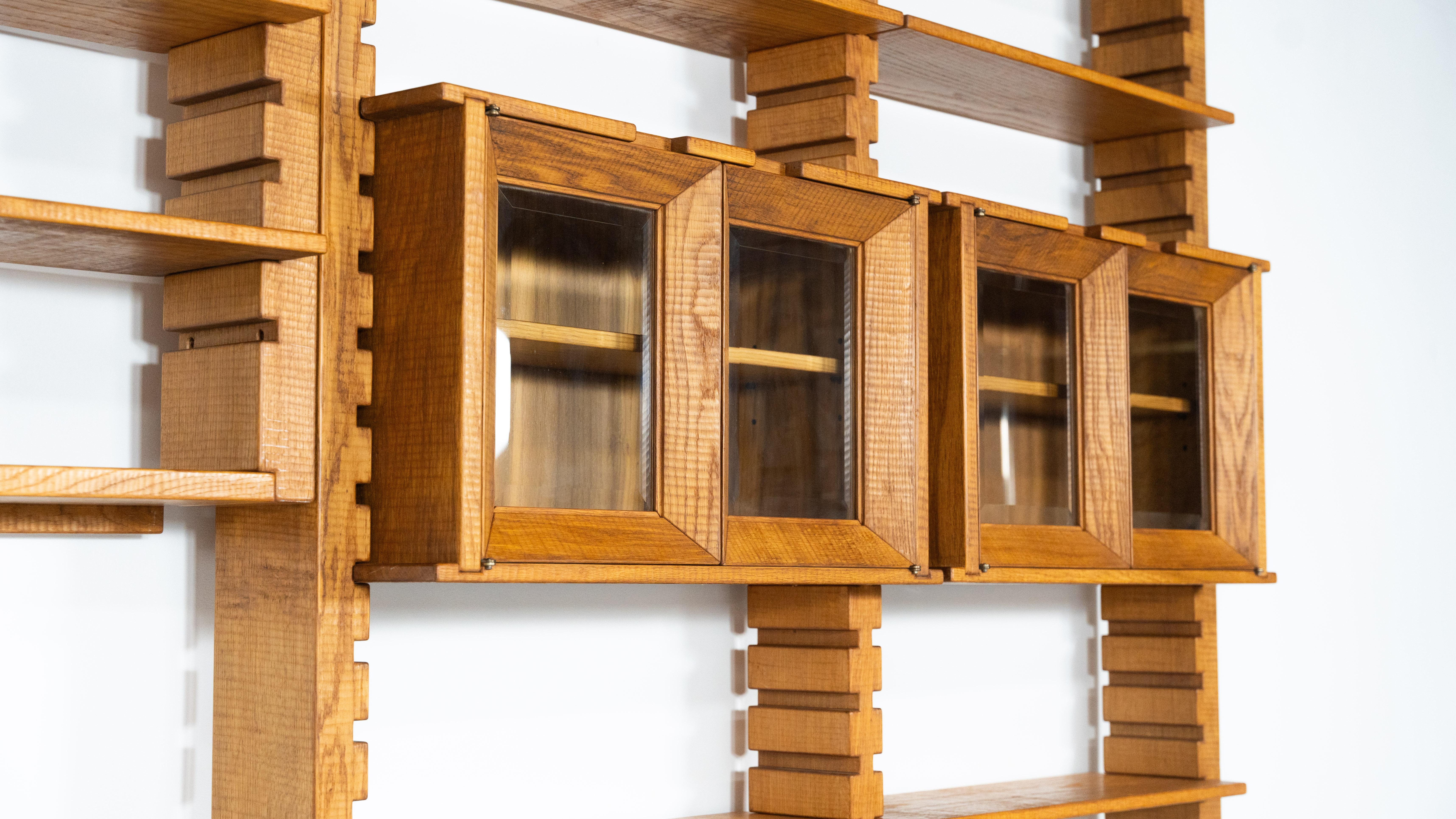 Grande bibliothèque avec banc par Guiseppe Rivadossi pour Officina Rivadossi, Italie en vente 13