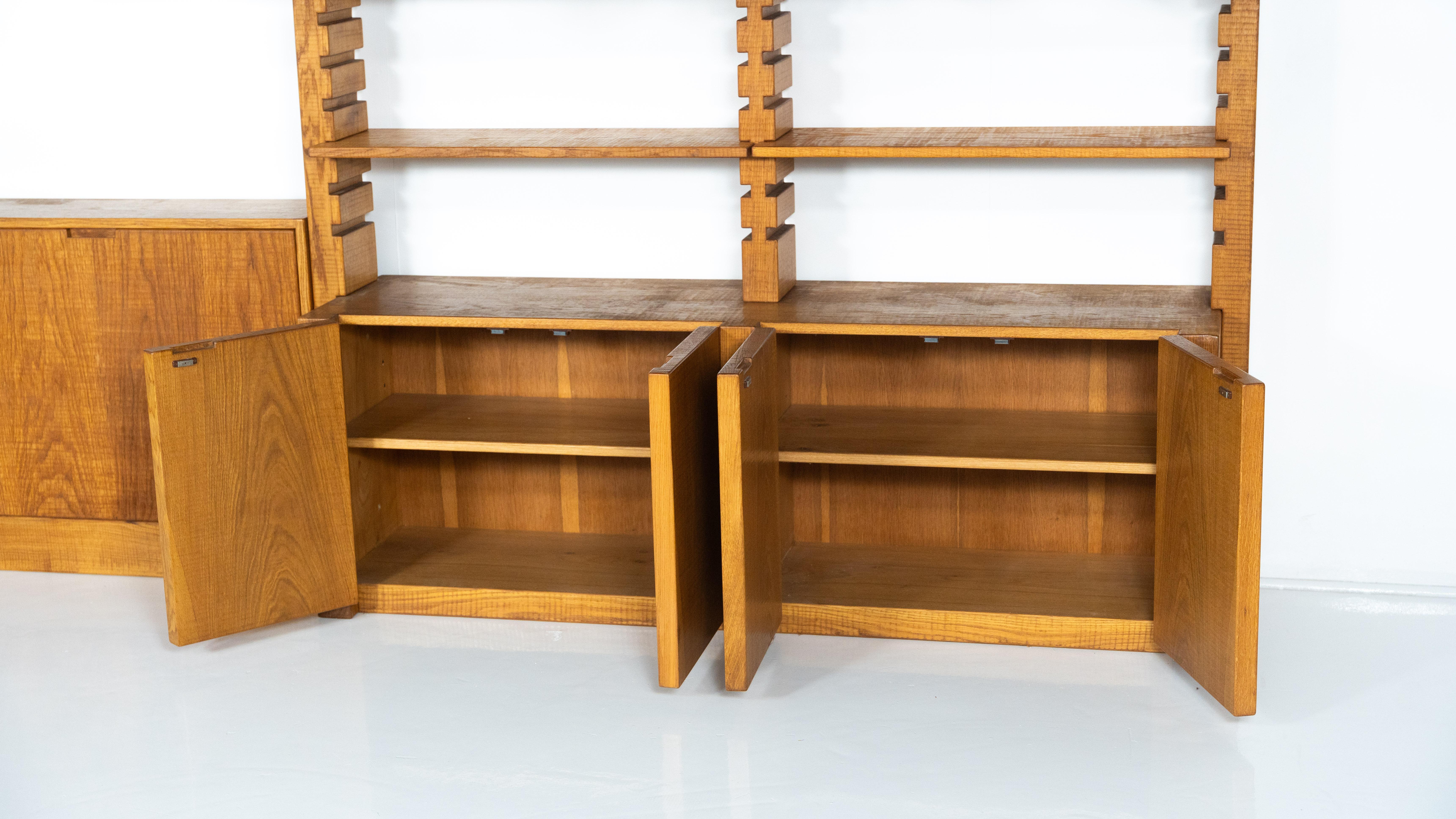 Grande bibliothèque avec banc par Guiseppe Rivadossi pour Officina Rivadossi, Italie en vente 2