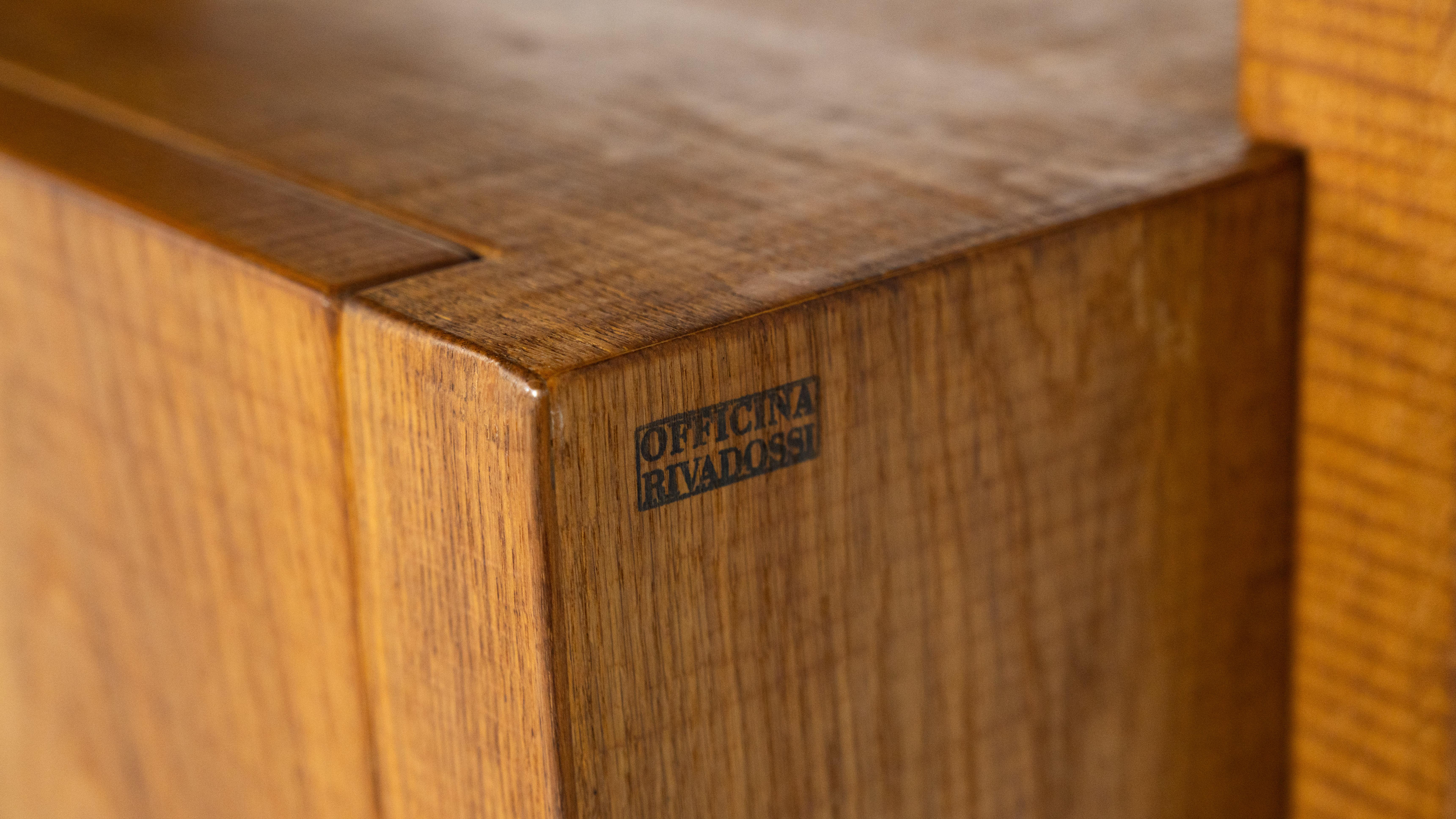 Grande bibliothèque avec banc par Guiseppe Rivadossi pour Officina Rivadossi, Italie en vente 3