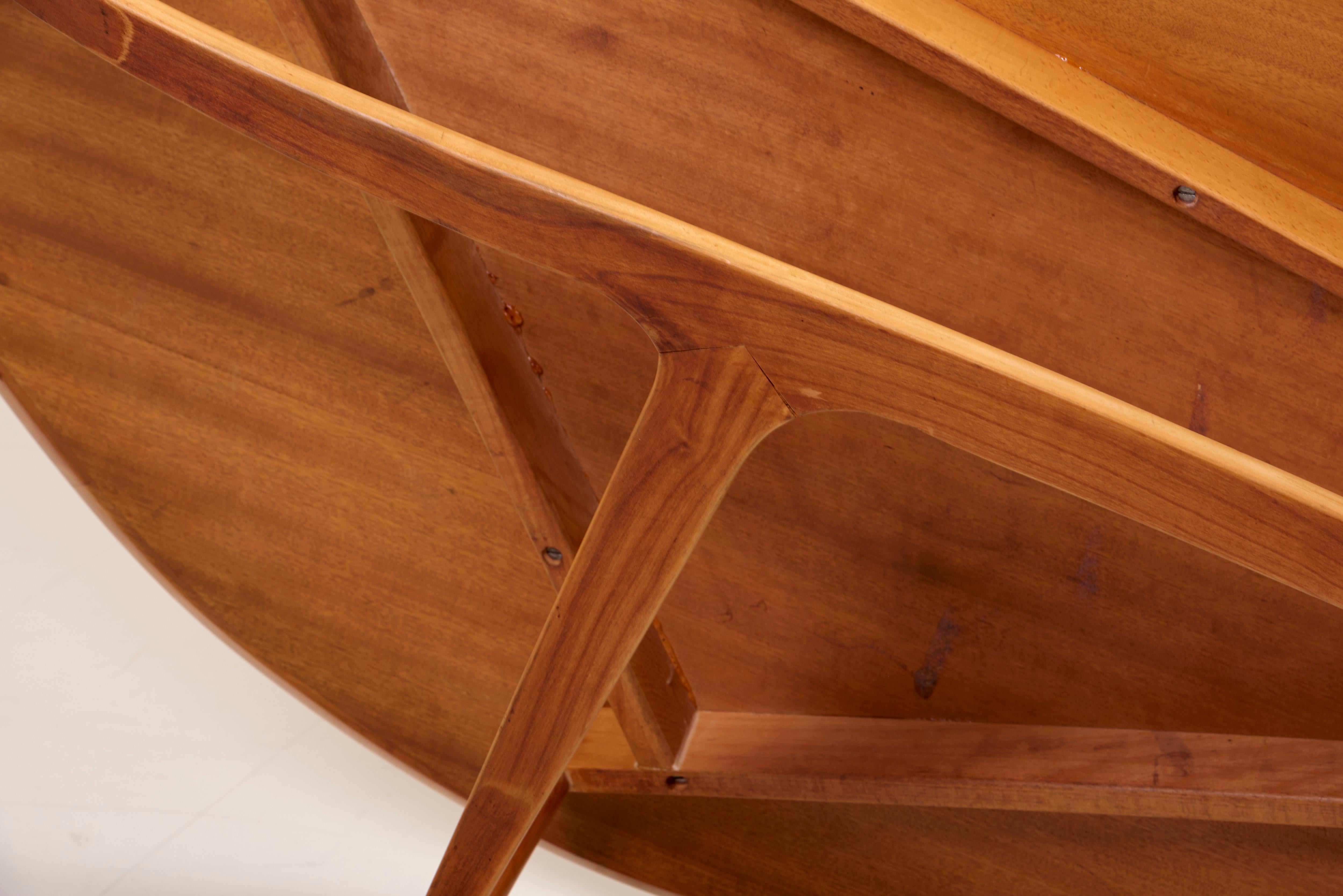 Large Boomerang-Shaped Coffee Table in Teak Wood by Svante Skogh for Laauser 3