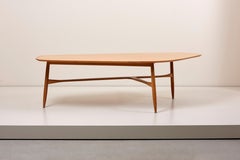 Large Boomerang-Shaped Coffee Table in Teak Wood by Svante Skogh for Laauser