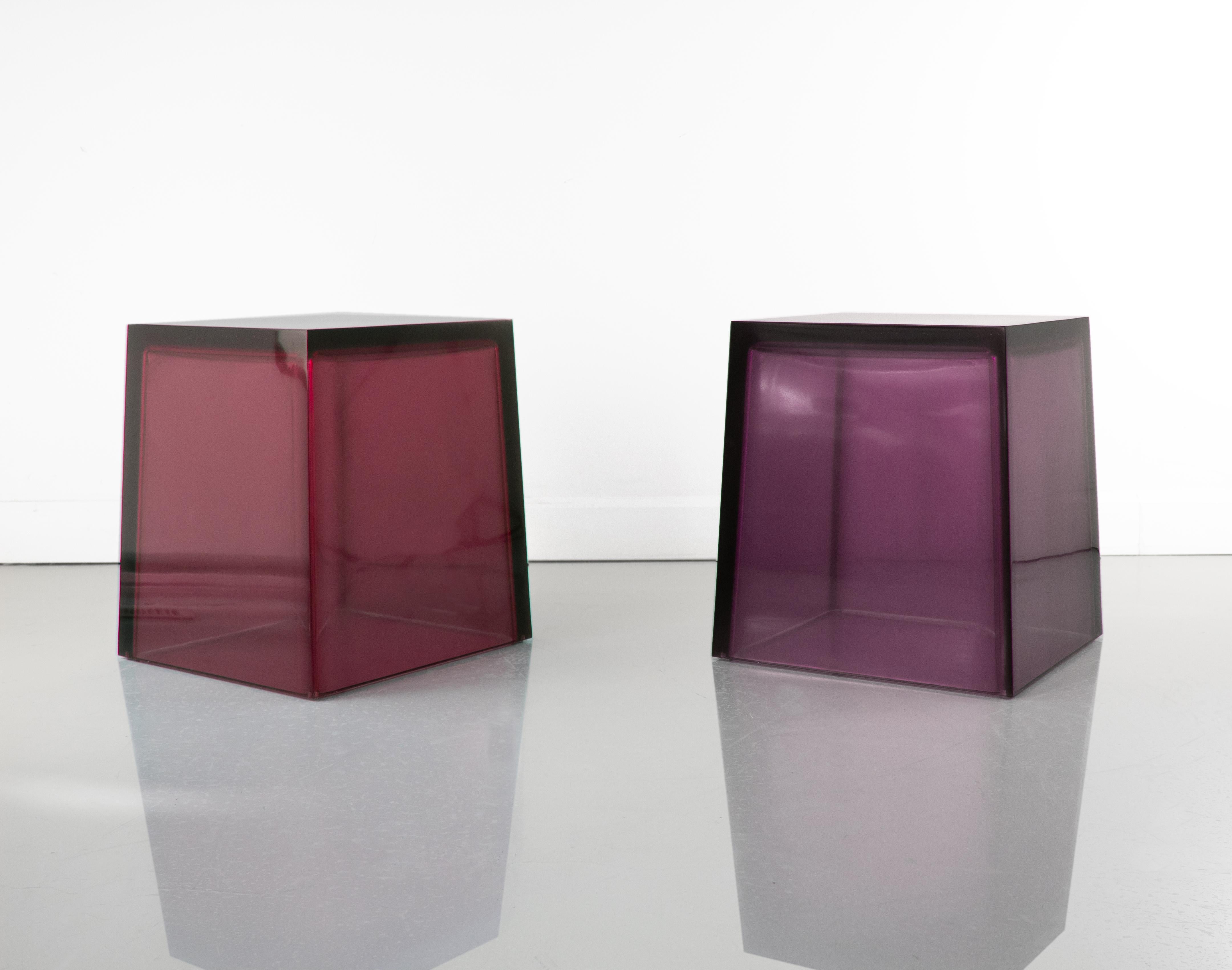 Contemporary Large Bordeaux Gamma Side Table by Creators of Objects For Sale