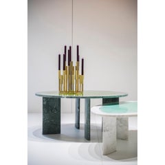 Candelabro moderno di lusso in ottone massiccio Borgia, realizzato a mano e di grandi dimensioni, di Carla Baz