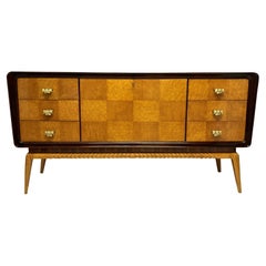 Large Borsani Credenza in Zebrano Wood & Maple