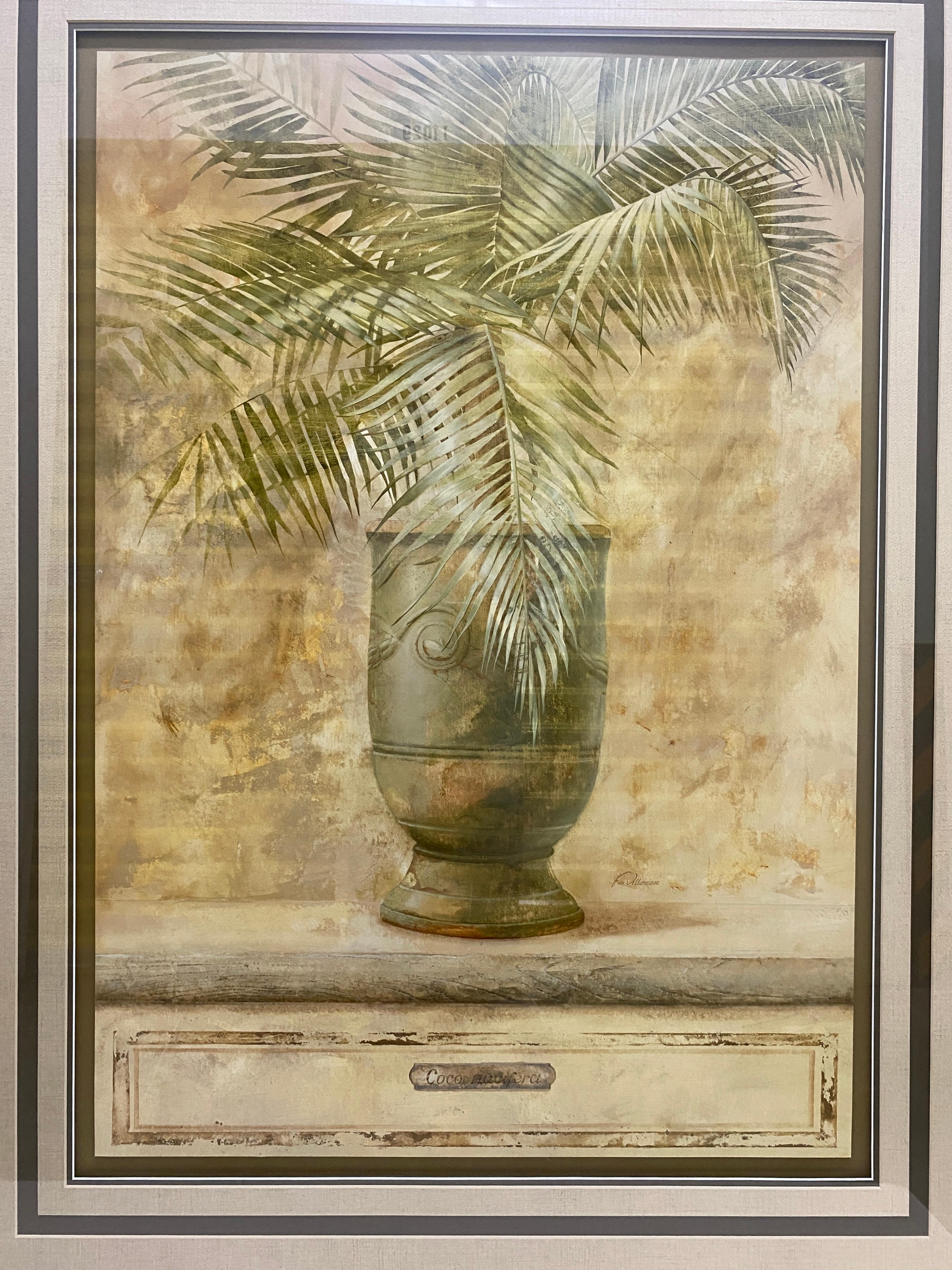  Large Botanical Art Print in Custom Giltwood Frame  In Good Condition For Sale In Miami, FL