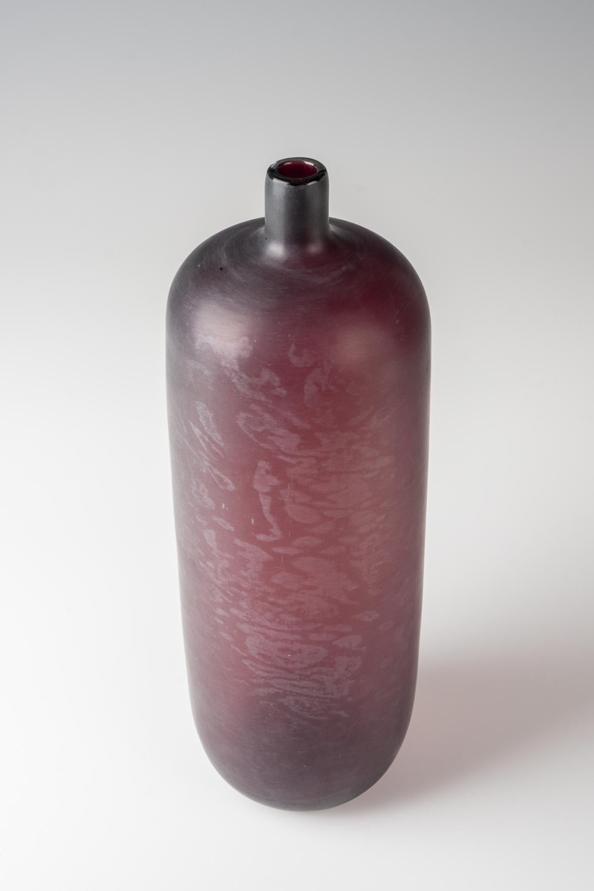 Gran jarrón botella firmado Venini italia. Ca. 1966 Italiano en venta