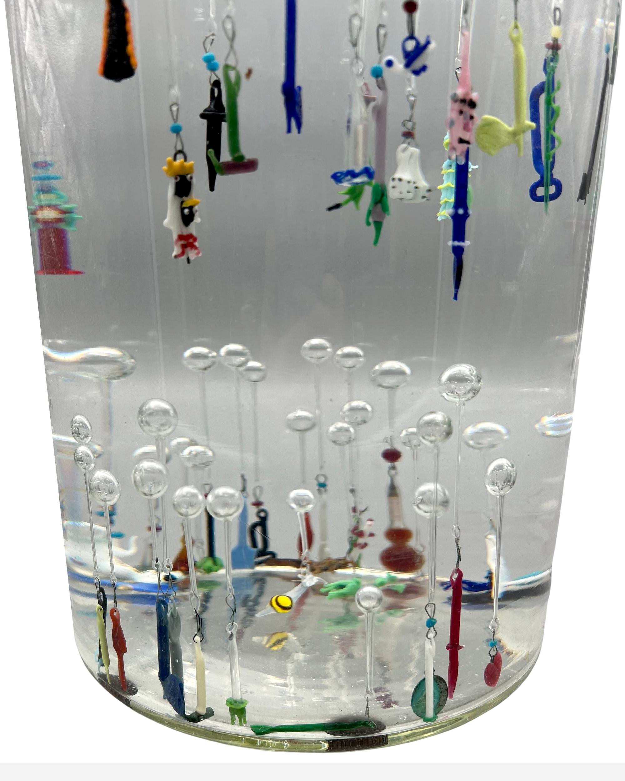 Large bottle with ludions, France, circa 1930 In Good Condition For Sale In Paris, FR