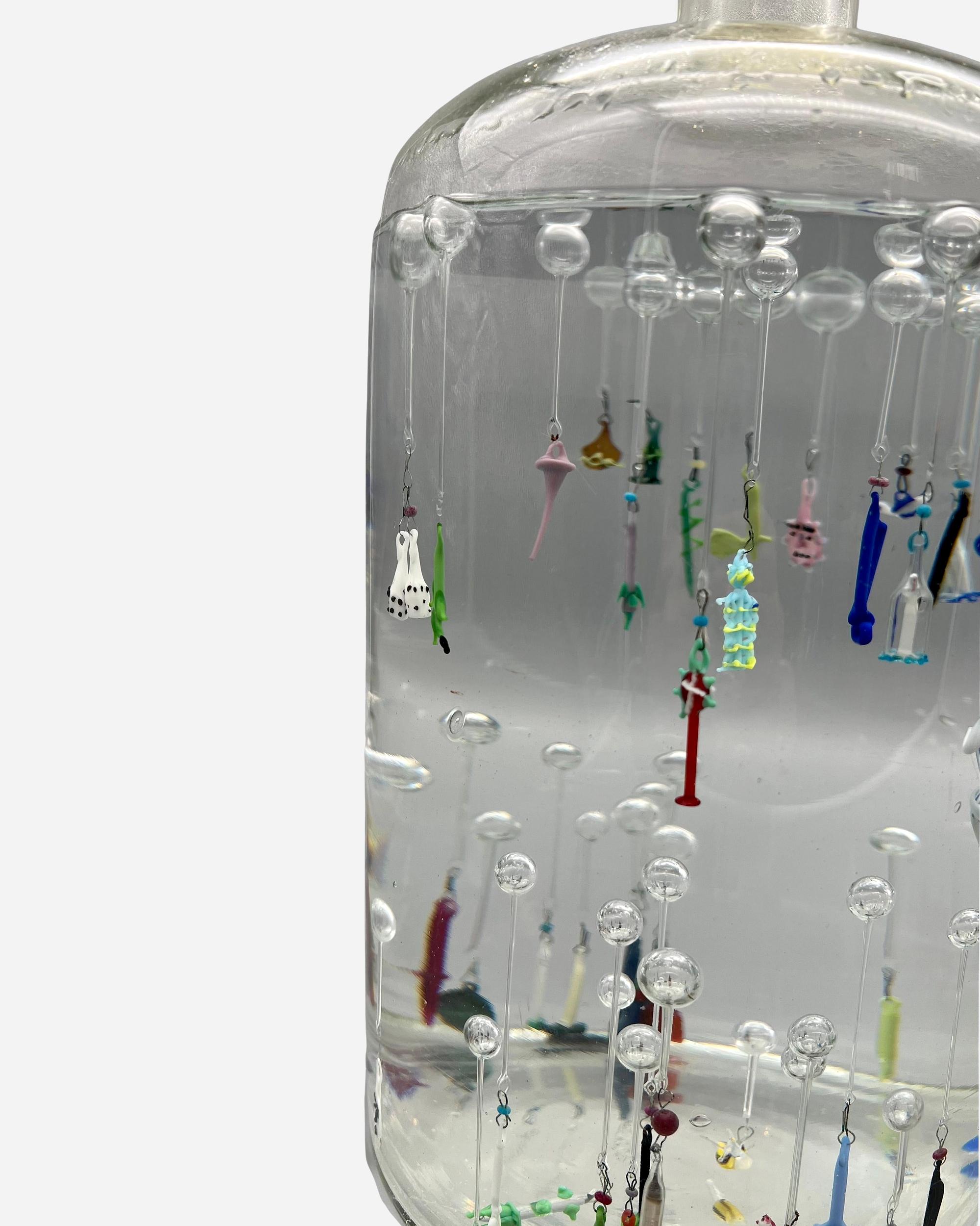 Mid-20th Century Large bottle with ludions, France, circa 1930 For Sale