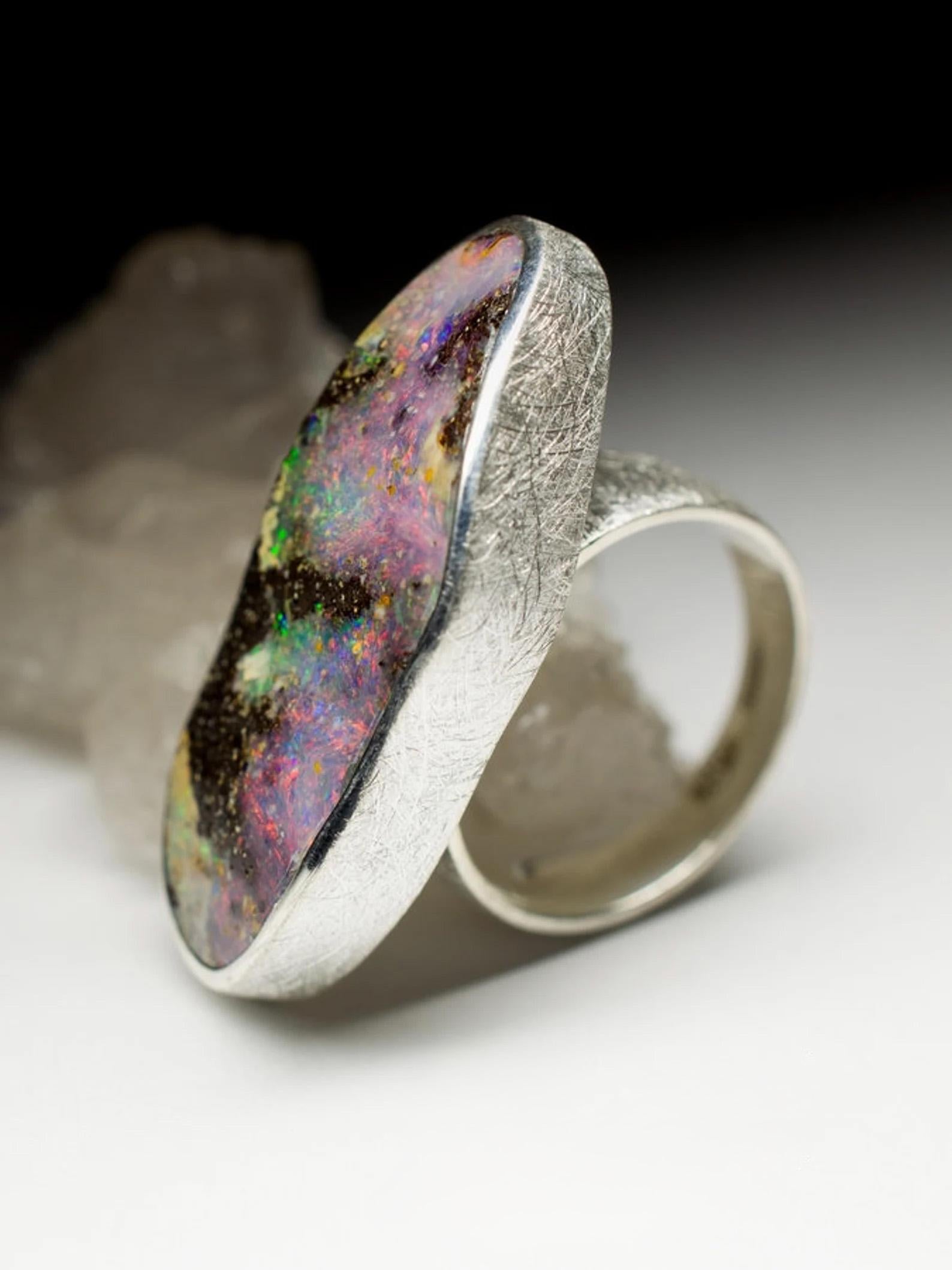purple boulder opal