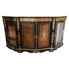 Large Boulle Credenza Sideboard Napoleon III Inlay