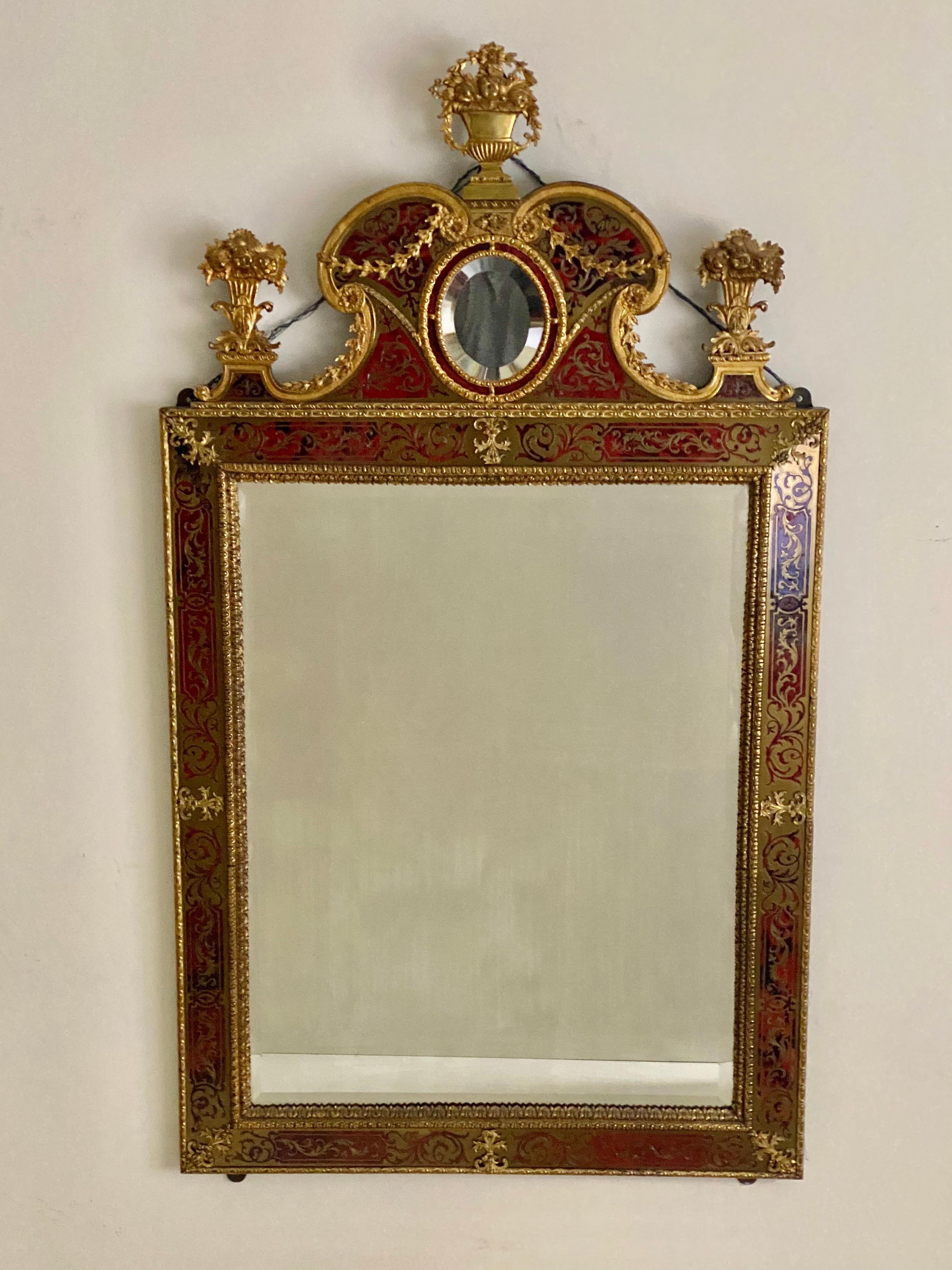 A Huge High Quality Boulle Mirror Napoleon III Bronze Dore & Tortoiseshell 1840 4