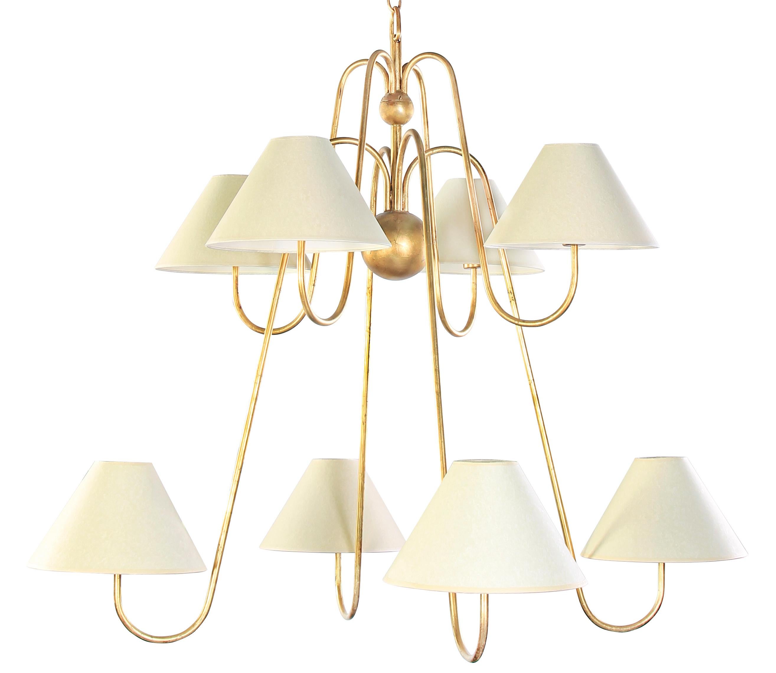 American Large 'Bouquet' Eight-Arm Chandelier in the French Modern Style