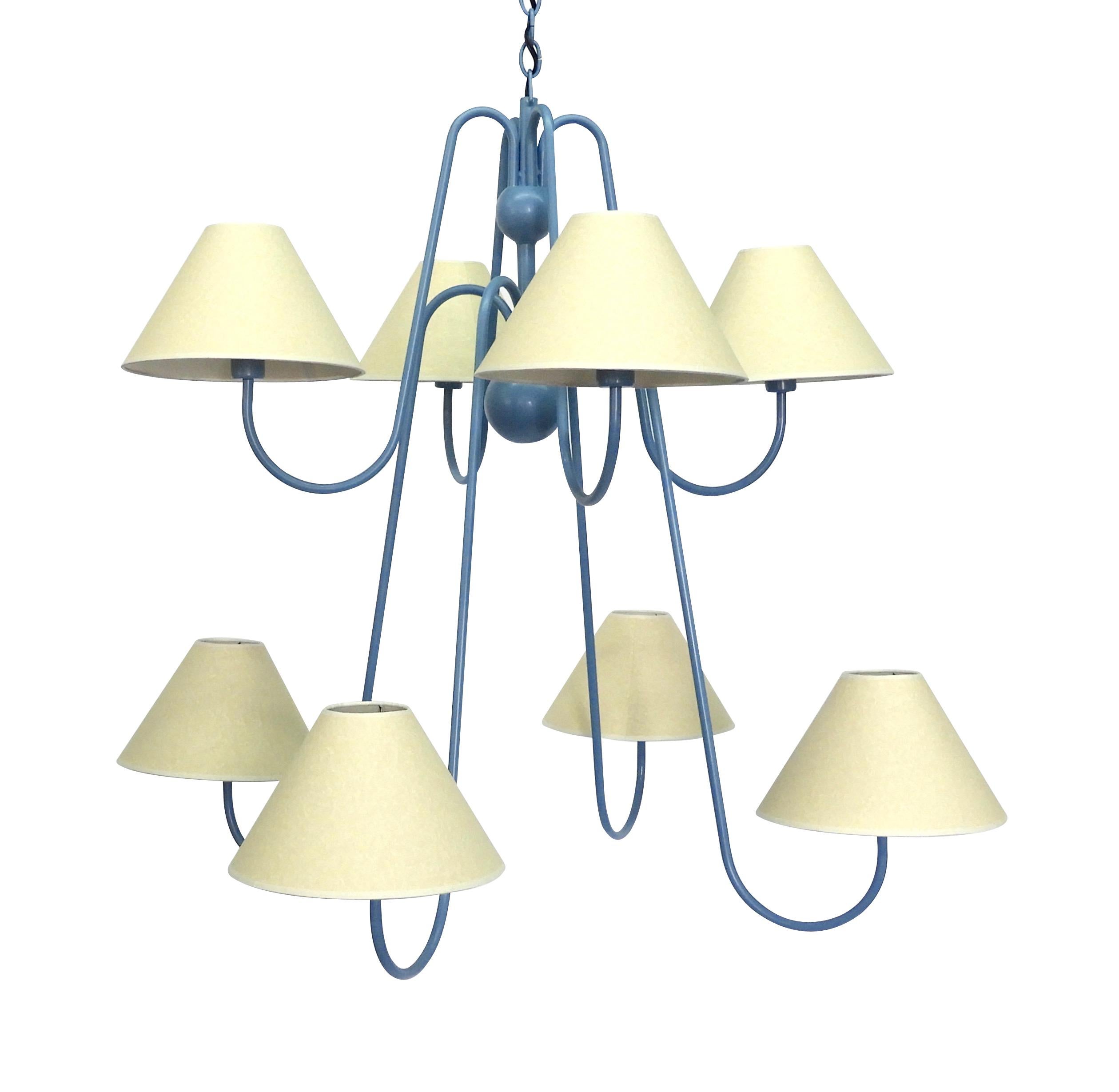 Gilt Large 'Bouquet' Eight-Arm Chandelier in the French Modern Style