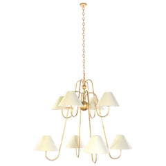 Large 'Bouquet' Eight-Arm Chandelier in the French Modern Style