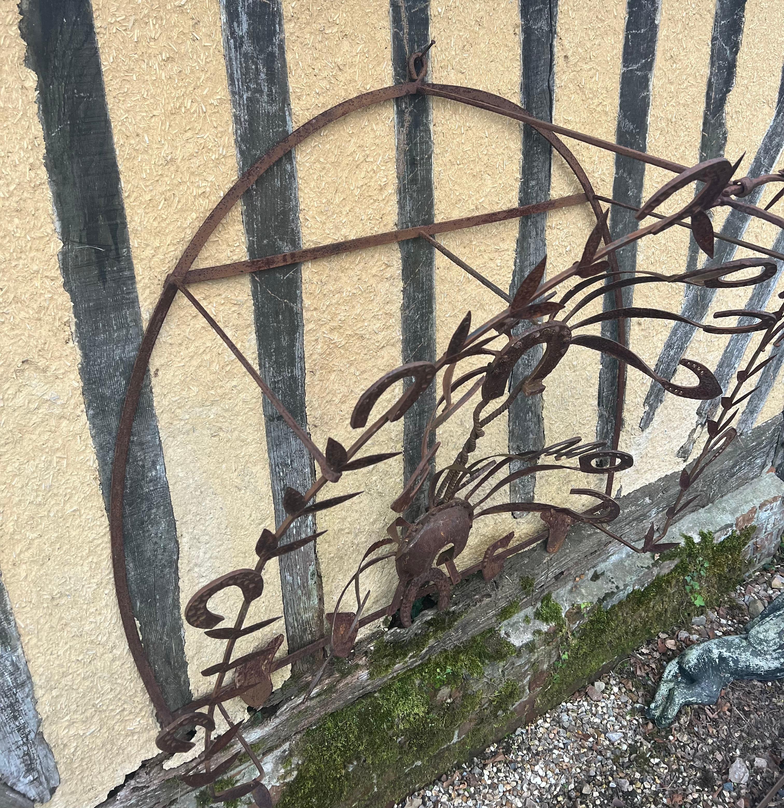 Wrought Iron Large bouquet of Saint-Eloi in wrought iron For Sale