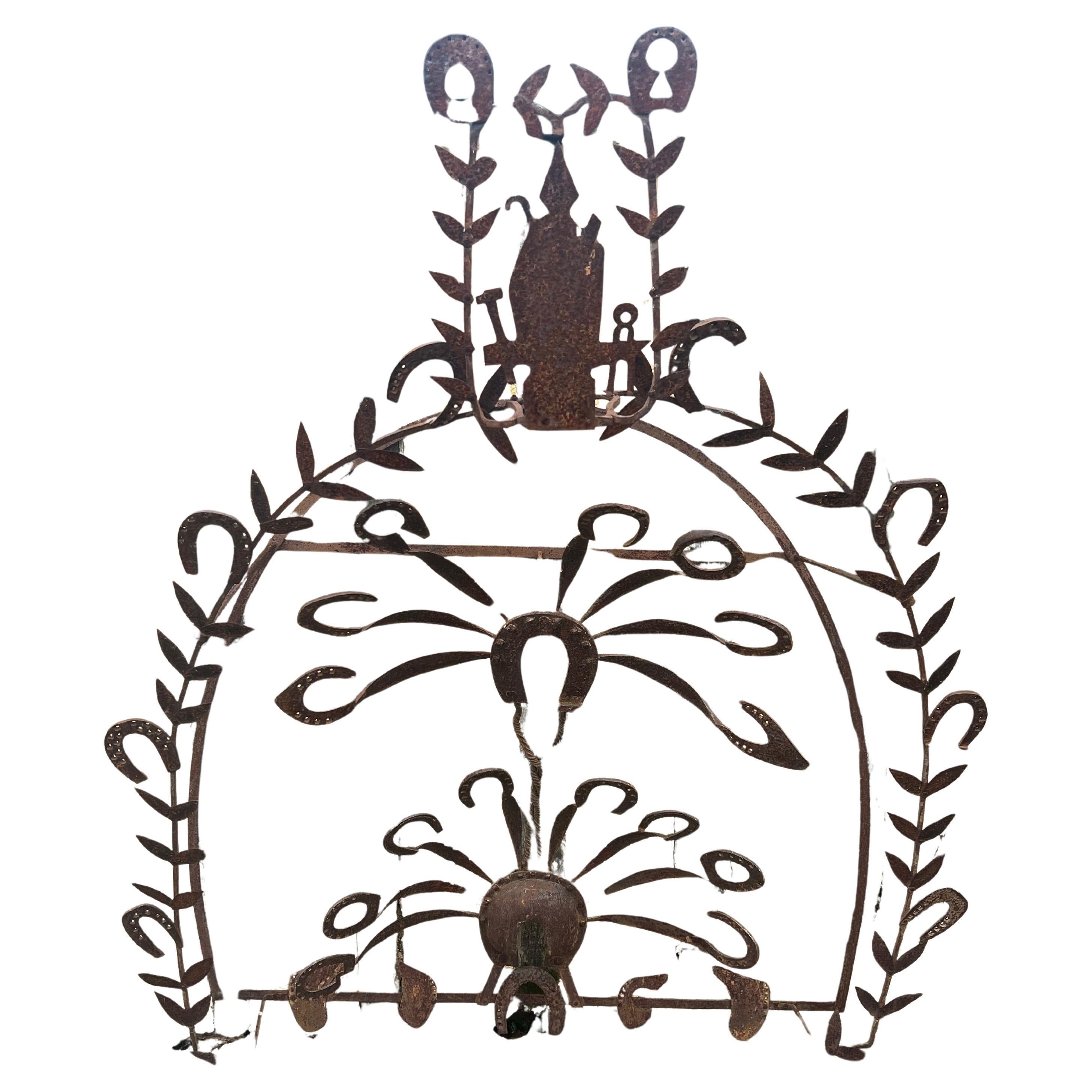 Large bouquet of Saint-Eloi in wrought iron For Sale