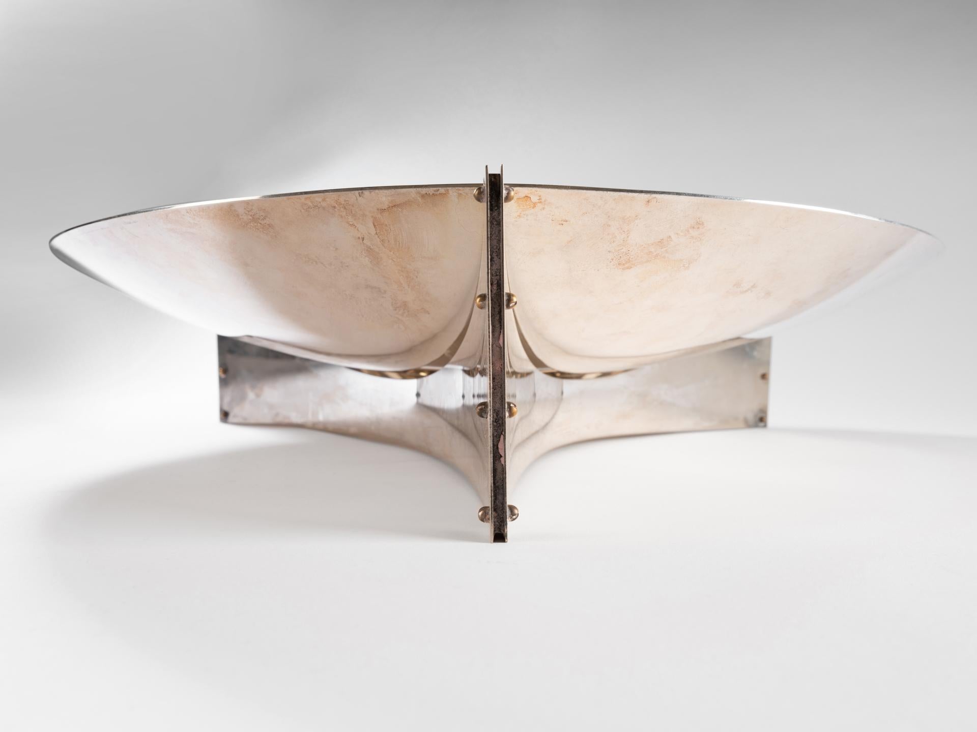Post-Modern Large Bowl by Angelo Mangiarotti for Cleto Munari For Sale