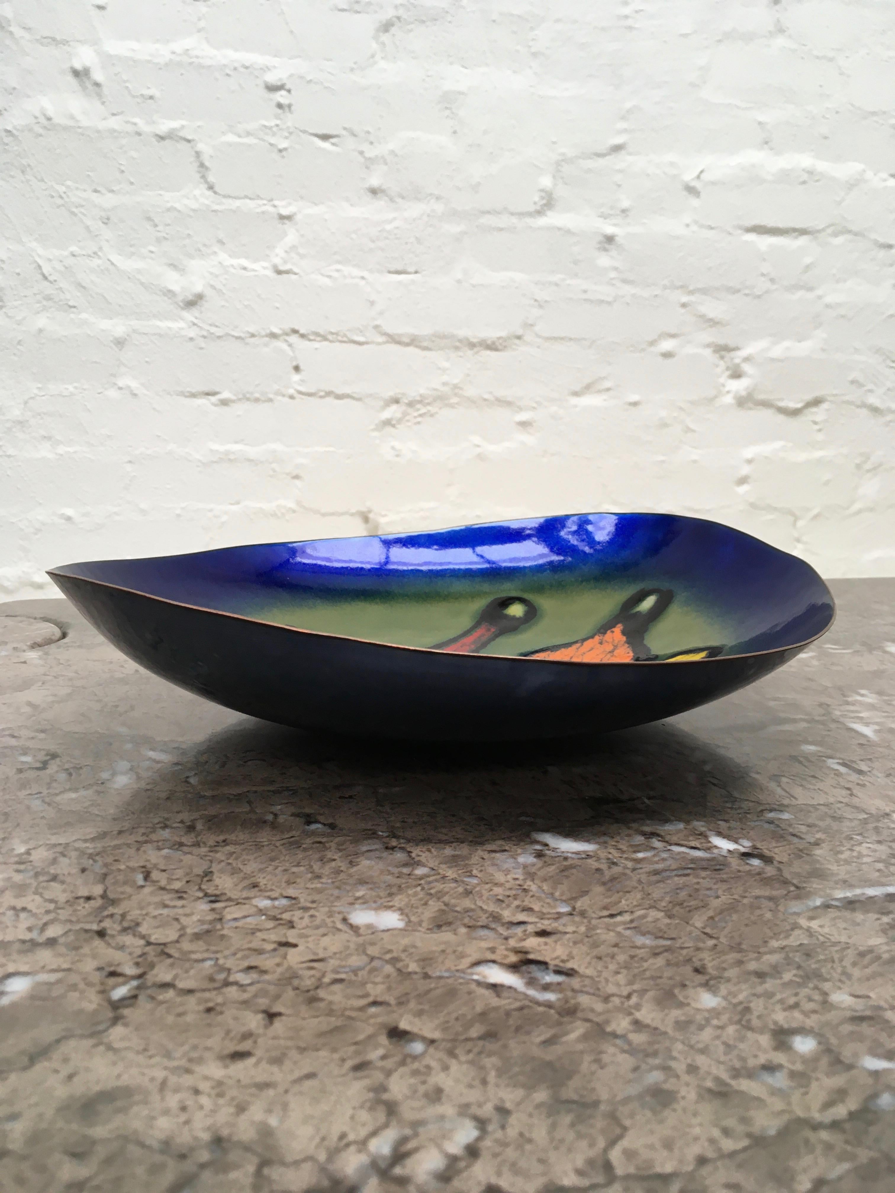 Large Bowl by Franco Bastianelli for Laurana Rame d'Arte Italy, 1960s, Signed In Good Condition In Melbourne, AU