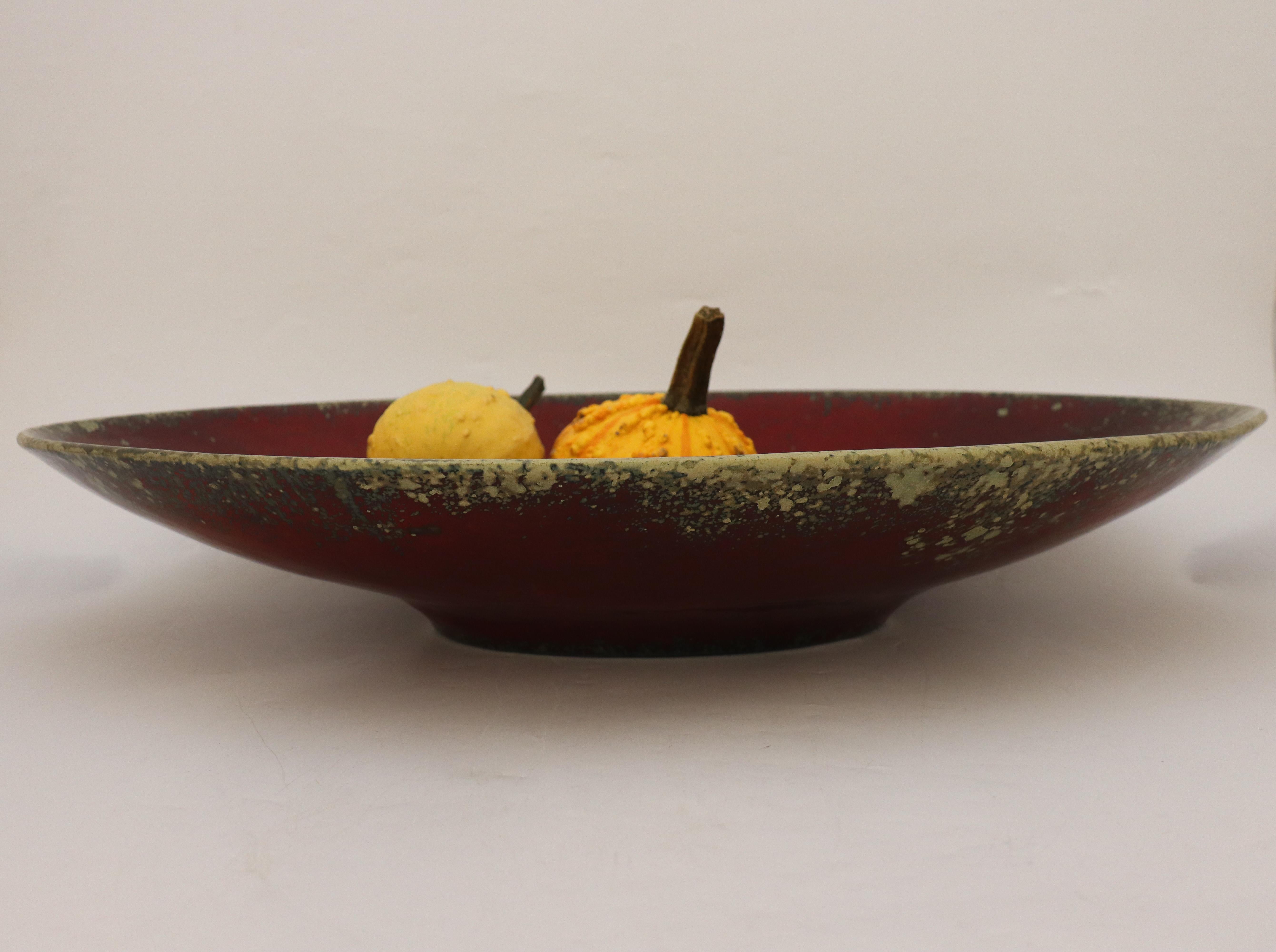 Scandinavian Modern Large Bowl, Ceramics by Hans Hedberg, Biot, France