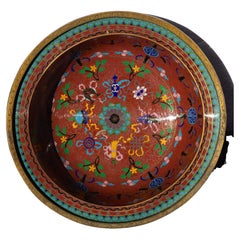 Large "Bowl of Good Fortune" Chinese Cloisonne Decorated with Bats 19th Century