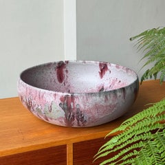 Large Bowl, Red & Purple Glaze, K H Wurtz