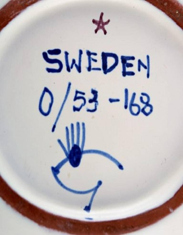Swedish Large Bowl, Stig Lindberg, Gustavsberg Studio, Faience
