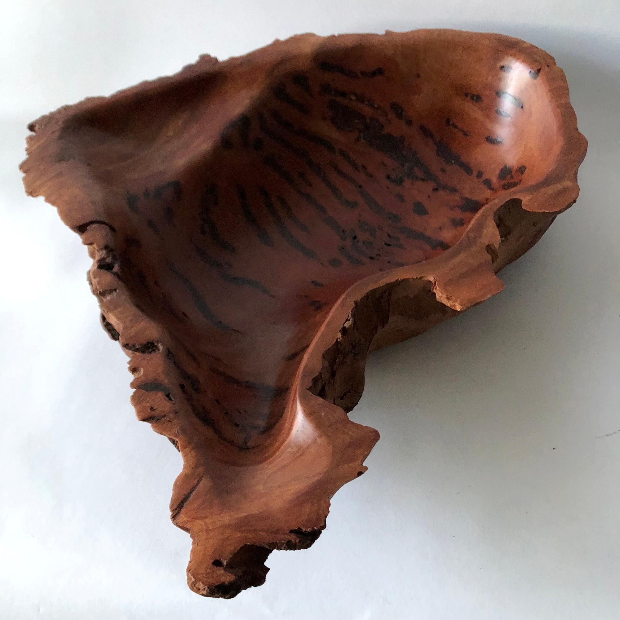 Red gum burl wood bowl created by Brad Purcell. Bowl measures 4.5