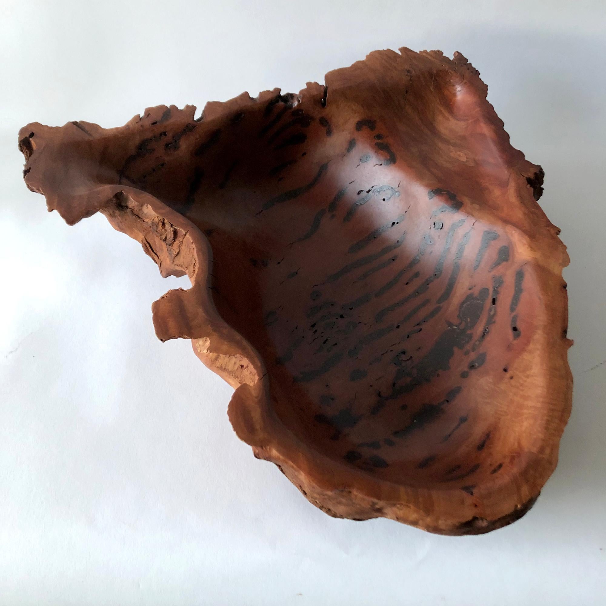 Mid-Century Modern Large Brad Purcell Red Gum Burl Wood Freeform Bowl