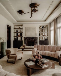 Gran araña Uhura de latón de 3 brazos con largos brazos móviles y pantallas giratorias