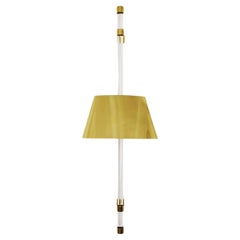 Large Brass and Acrylic Wall Lamp