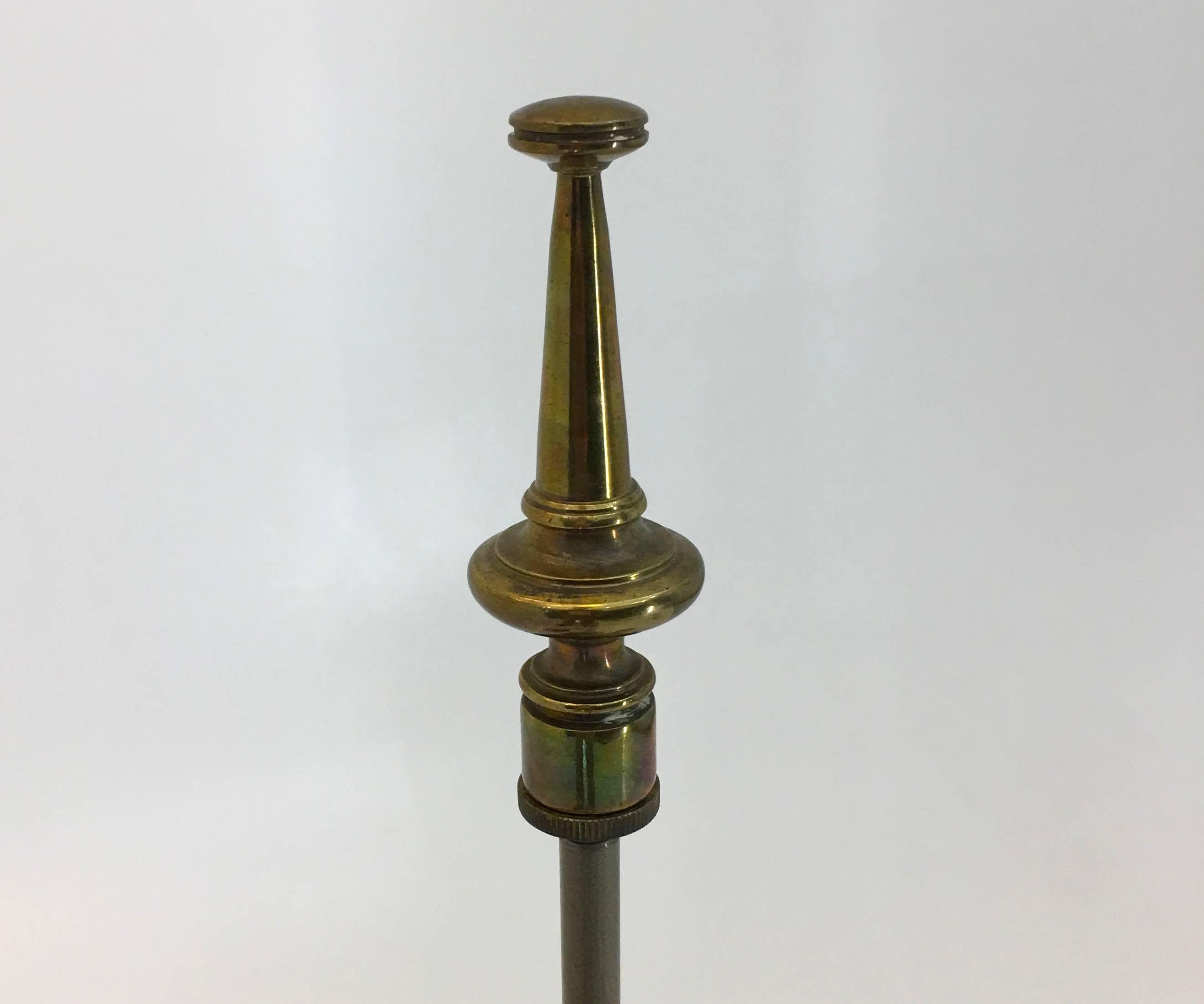 large brass table lamp