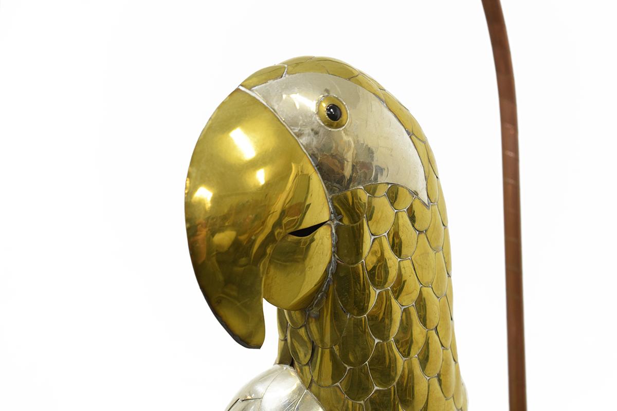 Large Brass and Copper Parrot by Sergio Bustamante, 1960s 2