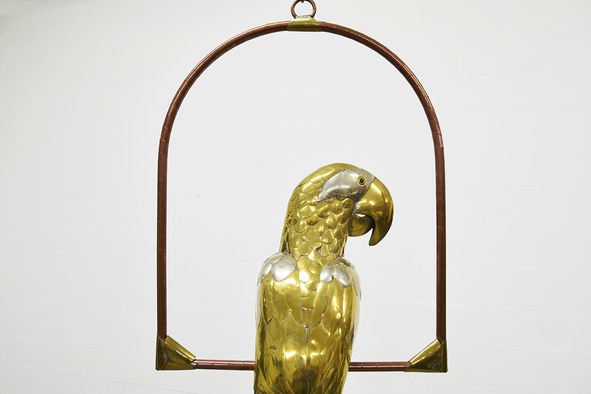 Large Brass and Copper Parrot by Sergio Bustamante, 1960s 4