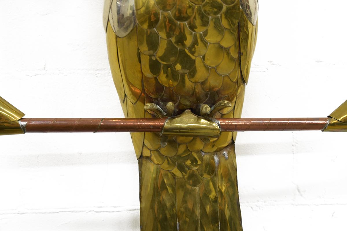 Large Brass and Copper Parrot by Sergio Bustamante, 1960s 1