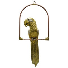 Large Brass and Copper Parrot by Sergio Bustamante, 1960s