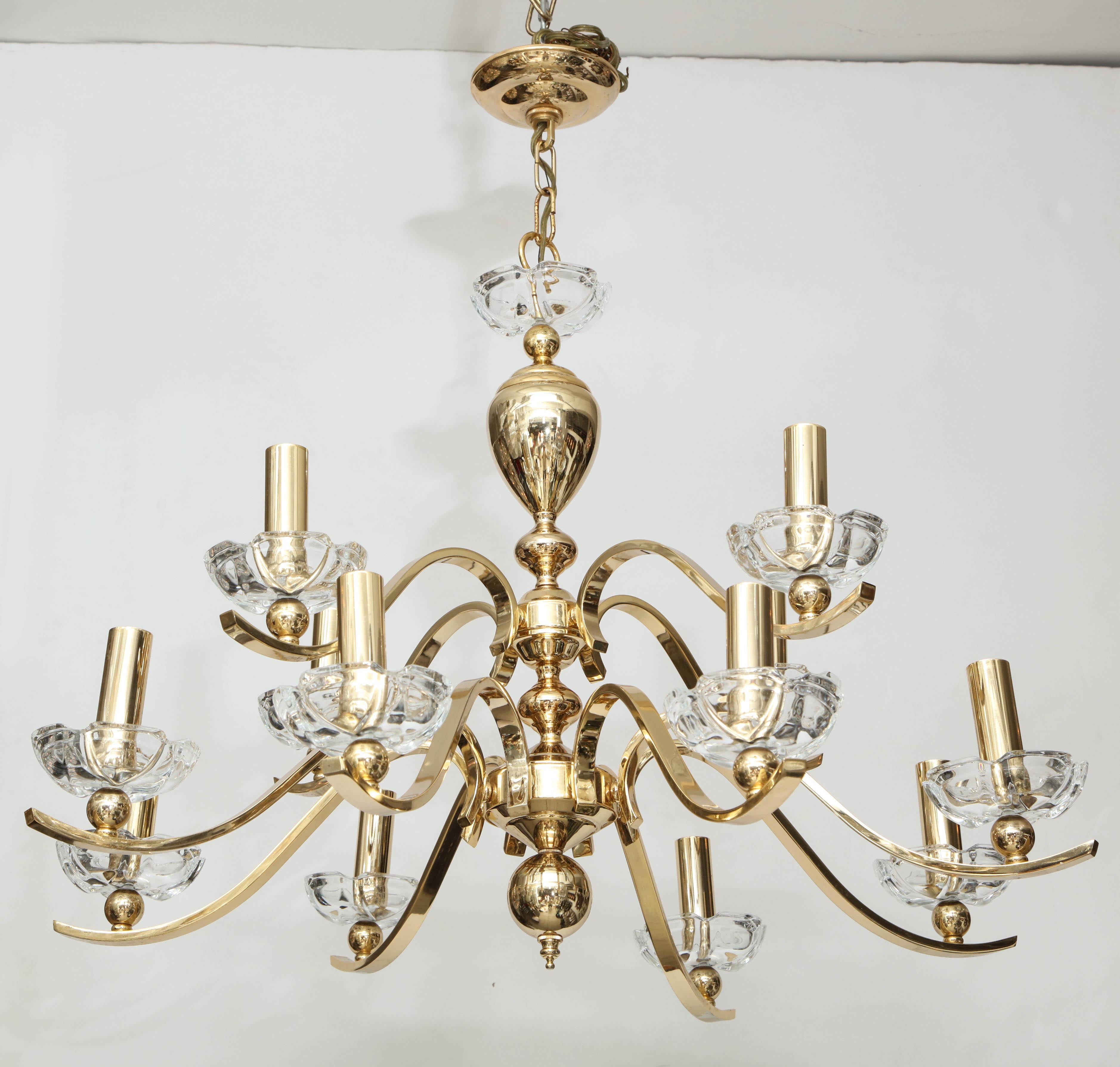 large brass chandeliers
