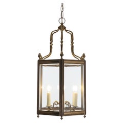 Large Brass and Glass Lanterns by Christopher Wray, England, 1980s (2 available)