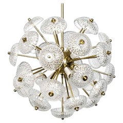 Large Brass and Glass Sputnik in the Style of Emil Stejnar, 1960