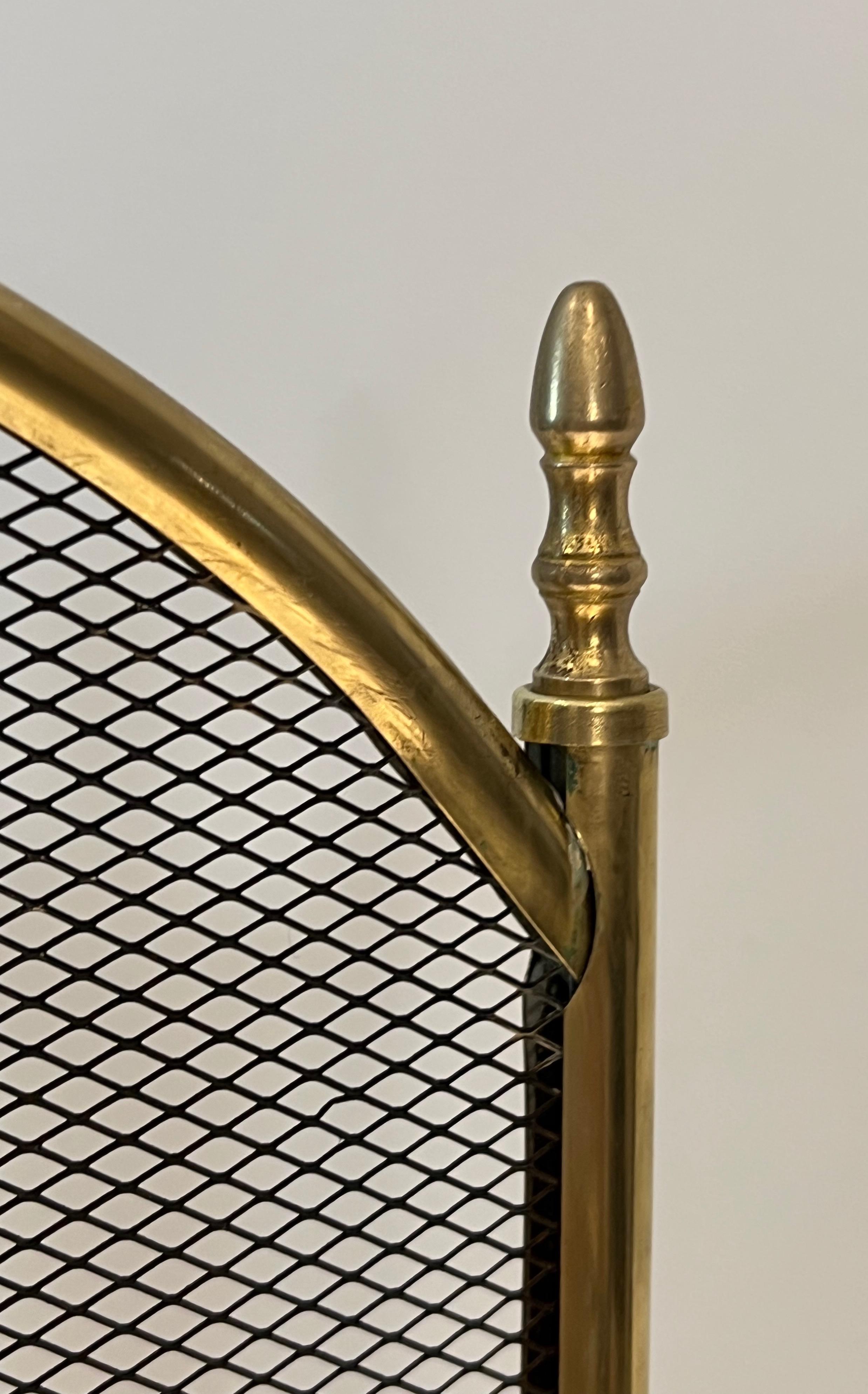 Large brass and Grilling Fireplace Screen 9