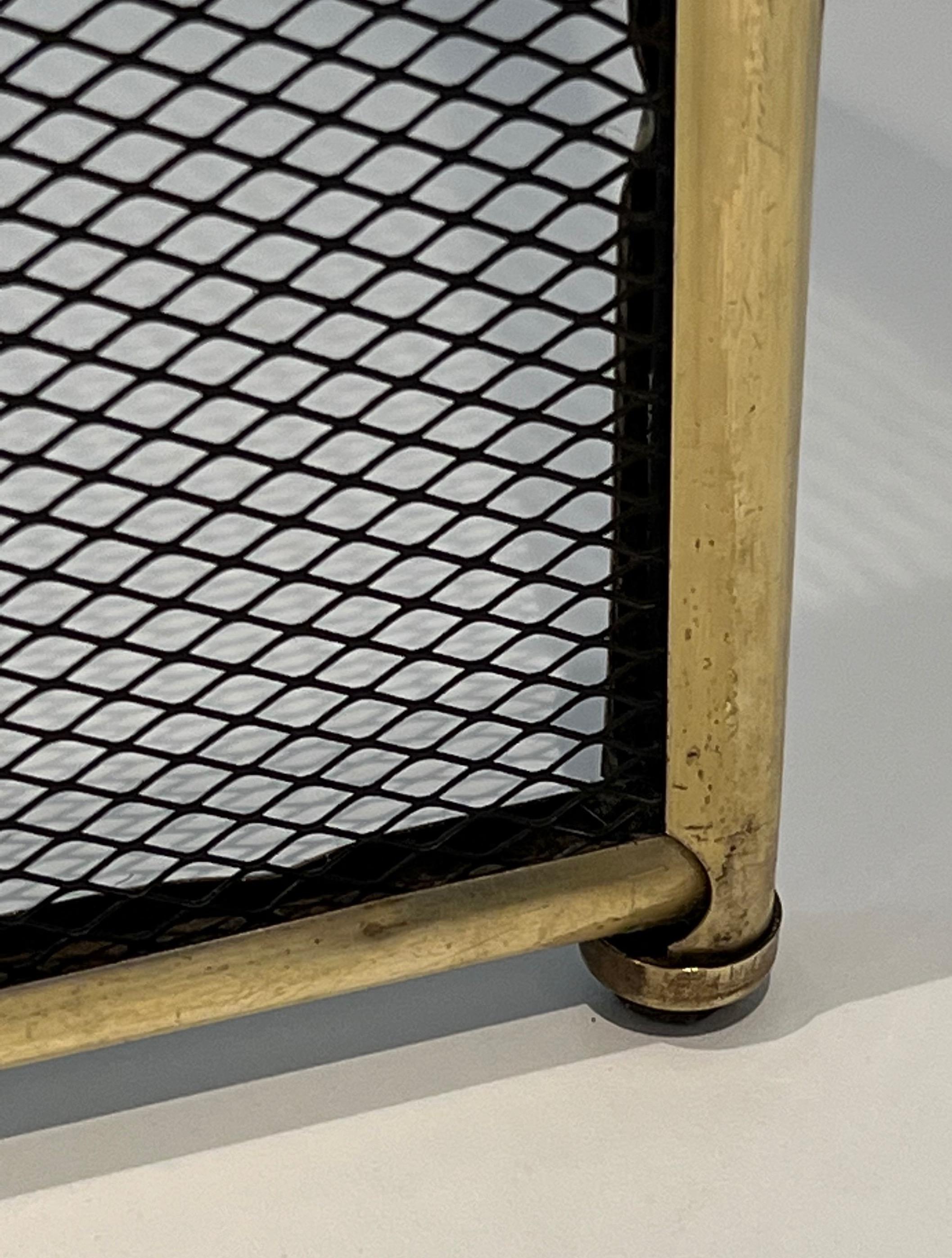 Large brass and Grilling Fireplace Screen 10