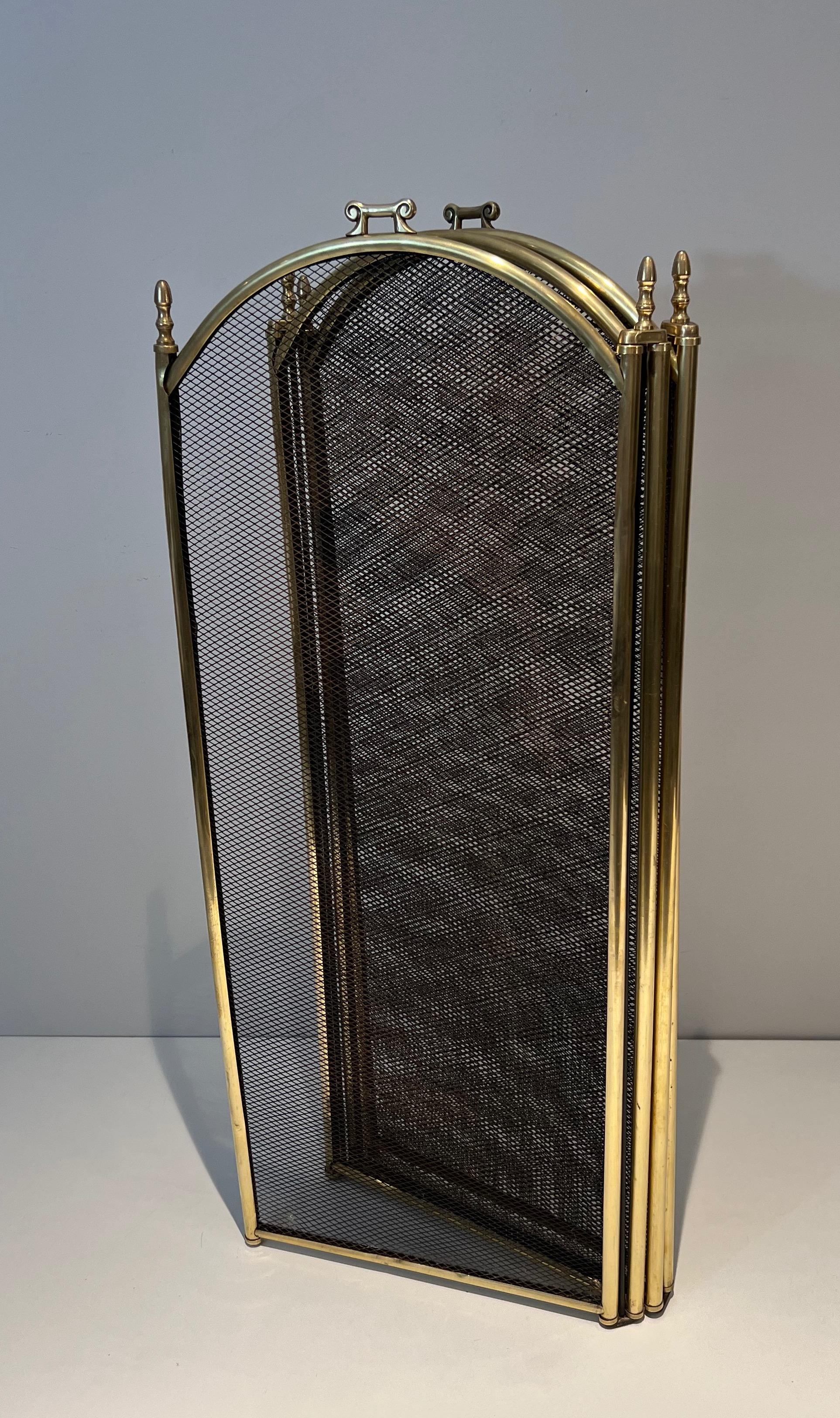 Large brass and Grilling Fireplace Screen 11