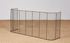 Large Brass and Iron Scroll Decorated Nursery Guard - 53" wide