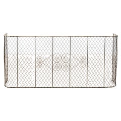 Large Brass and Iron Scroll Decorated Nursery Guard - 53" wide