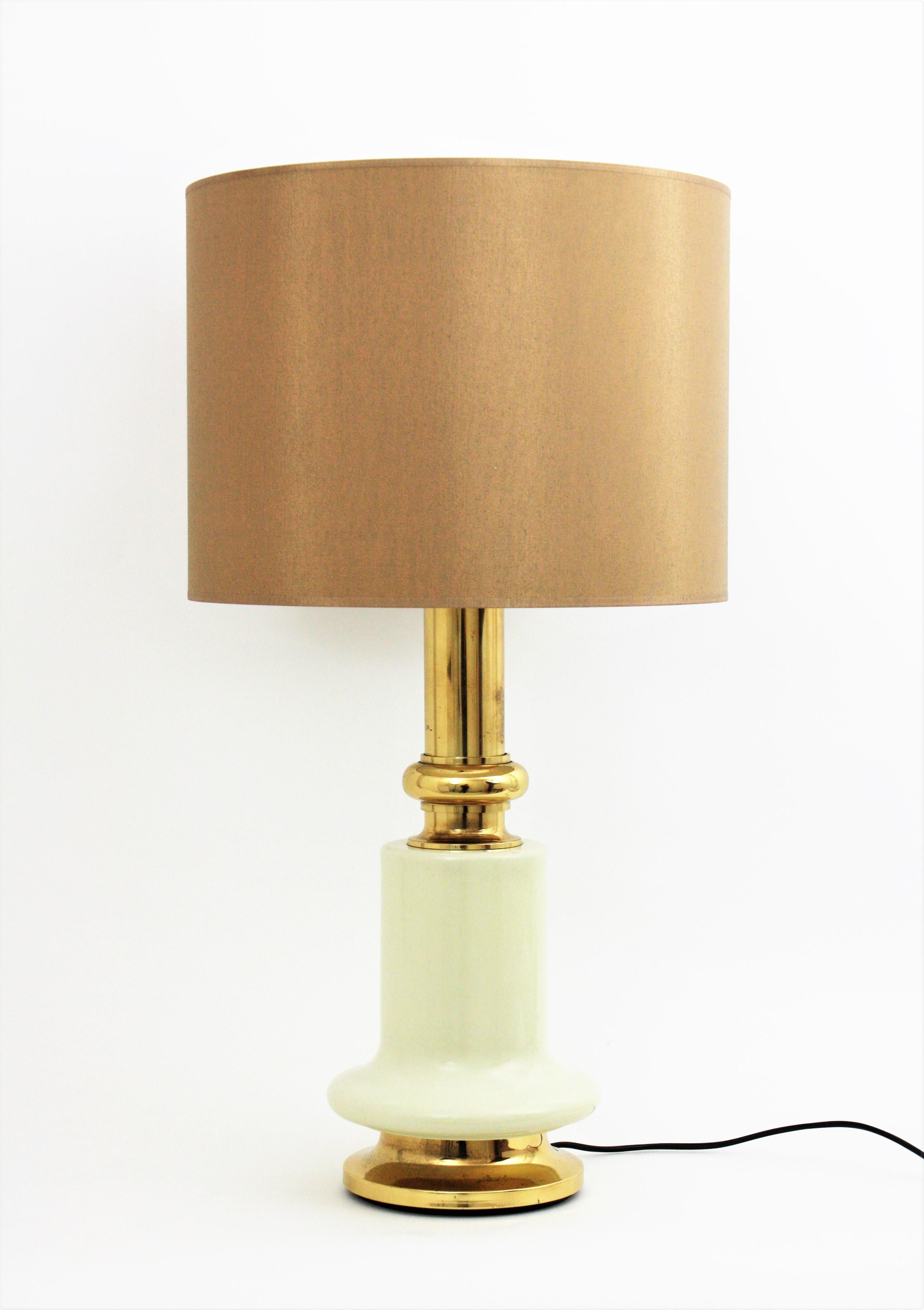 large brass lamp