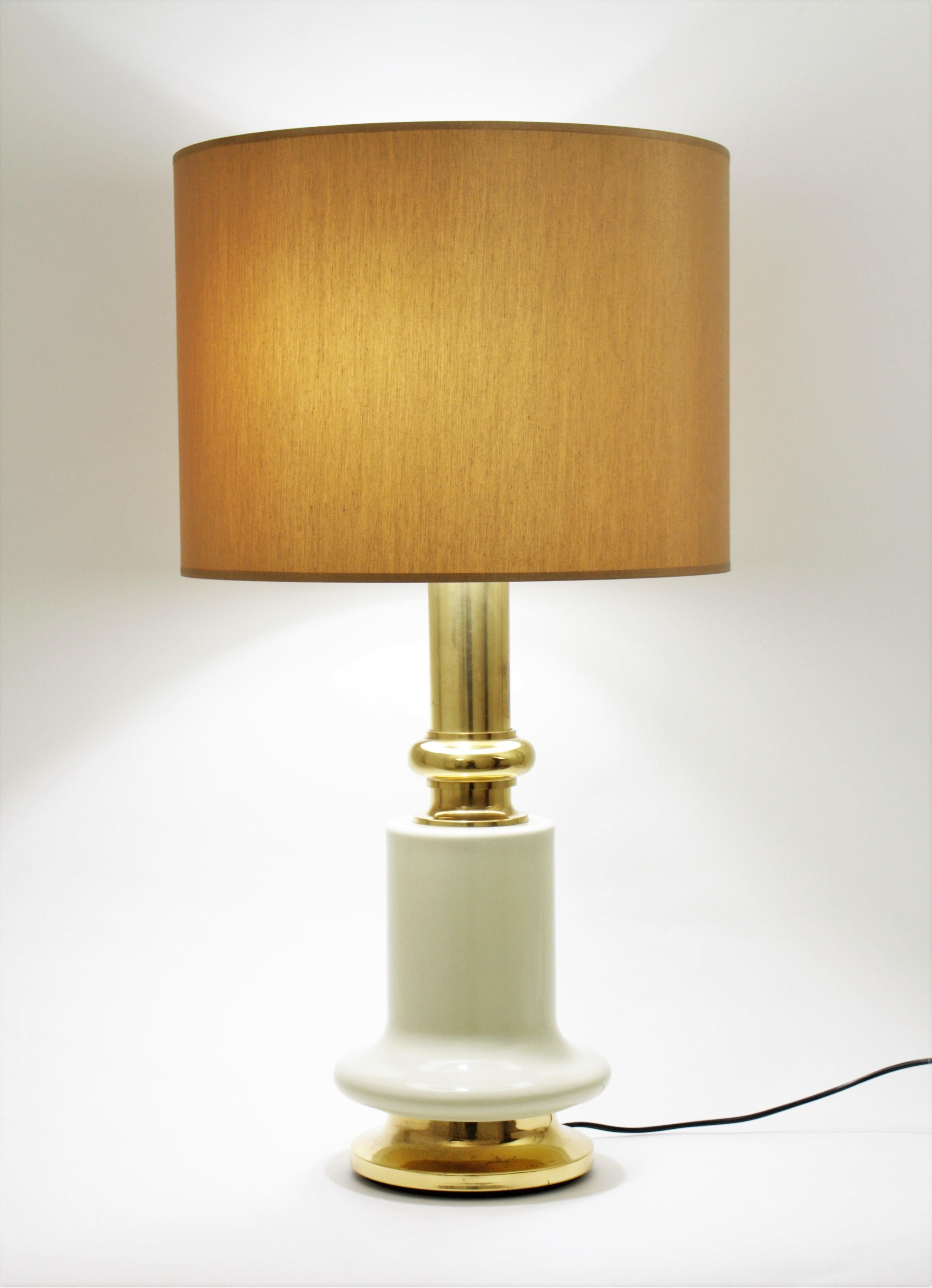 large brass table lamp