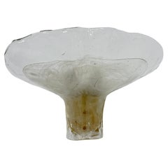 Large Brass and Melting Glass Petal Sconce attributed to J. T. Kalmar for Kalmar