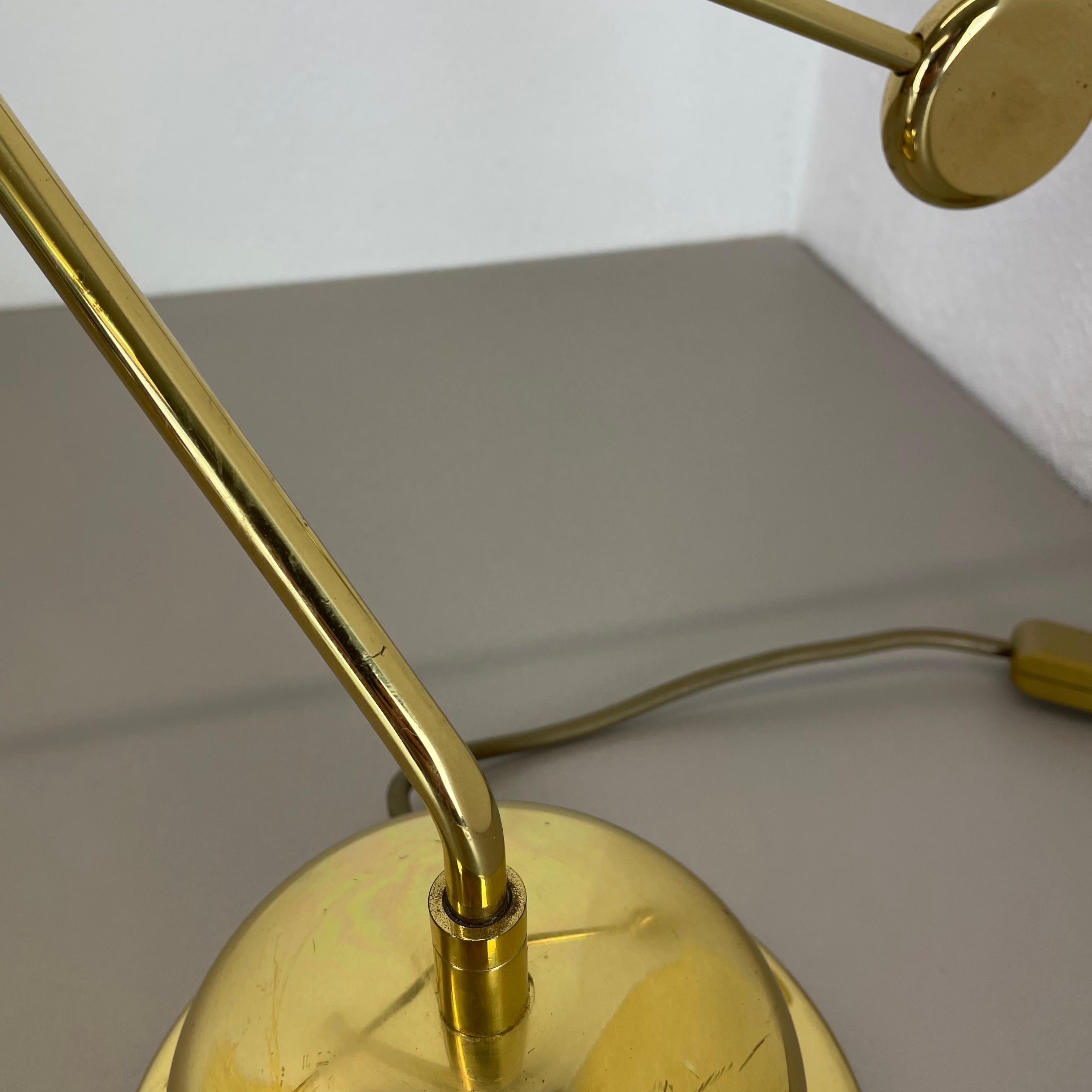 Large Brass and Metal Swing Arm Sciolari Style Table Light by Bankamp Leuchten G For Sale 4
